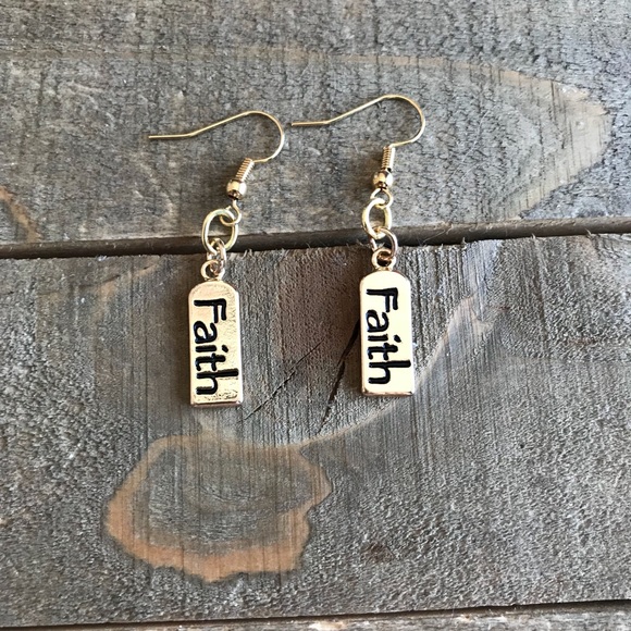 handmade Jewelry - 3 for $25 Handmade Gold Faith Earrings